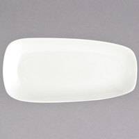 Oneida L5750000350 Stage 10 1/4 inch x 5 inch Warm White Porcelain Rectangular Platter - 24/Case