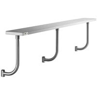 Regency 10" x 96" Stainless Steel Adjustable Work Surface for 96" Long Equipment Stands