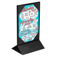 Menu Solutions TT2SPIX-46 4 inch x 6 inch Black Two-Sided Table Tent with Picture Corners