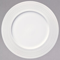 Luzerne Manhattan by Oneida 1880 Hospitality L5650000133 8 1/4" Round Warm White Porcelain Plate - 24/Case