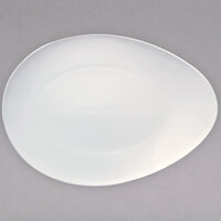 Oneida L5750000385 Stage 14 inch x 10 1/4 inch Warm White Porcelain Eclipse Platter - 12/Case