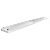 Regency 10 inch x 96 inch Stainless Steel Plate Shelf for 96 inch Long Equipment Stands