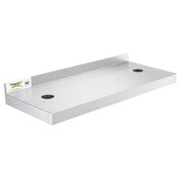 Regency 10" x 24" Stainless Steel Plate Shelf for 24" Long Equipment Stands