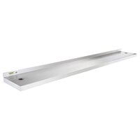 Regency 10" x 72" Stainless Steel Plate Shelf for 72" Long Equipment Stands