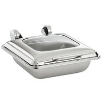 Vollrath 4644020 Mirage® 5.6 Qt. 2/3 Size Square Induction Chafer with Glass Top and 2/3 Size, 2.5" Deep Super Pan V® Stainless Steel Food Pan
