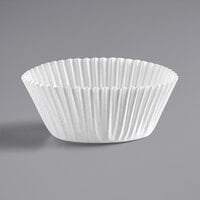 Hoffmaster 1 3/4 inch x 1 1/8 inch White Fluted Baking Cup - 10000/Case