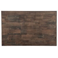 Lancaster Table & Seating 30" x 48" Recycled Wood Butcher Block Table Top with Espresso Finish