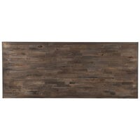 Lancaster Table & Seating 30 inch x 72 inch Recycled Wood Butcher Block Table Top with Espresso Finish