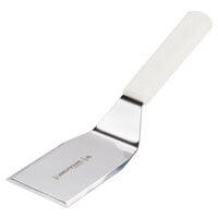 Dexter-Russell 16433 4" x 3" Solid Turner - White Plastic Handle
