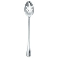 Walco UL-126 Ultra 13 1/8 inch 18/10 Stainless Steel Extra Heavy Weight Long Handle Slotted Spoon - 12/Case