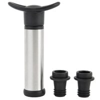 Franmara 7820 VinoVac Stainless Steel Wine Saver System with 2 Stoppers