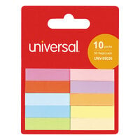 Universal UNV99026 1/2 inch x 2 inch Assorted Color Self-Stick Page Tabs   - 500/Pack