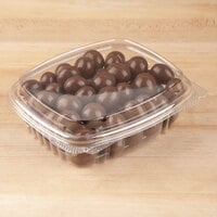 Genpak 8 oz. Clear Hinged Deli Container with High Dome Lid - 200/Case
