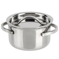 American Metalcraft MPL4 4 oz. Mini Stainless Steel Pot and Lid