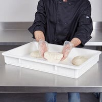 Cambro DB18263P148 18 inch x 26 inch x 3 inch White Polypropylene Pizza Dough Proofing Box