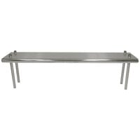 Advance Tabco TS-12-60 12 inch x 60 inch Table Mounted Single Deck Stainless Steel Shelving Unit - Adjustable