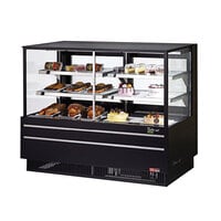 Turbo Air TCGB-60UF-CO-B-N Black 60" Flat Glass Dual Dry / Refrigerated Bakery Display Case