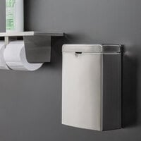 Lavex Janitorial Stainless Steel Wall Mount Sanitary Napkin Receptacle