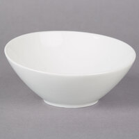 Acopa 8 oz. Bright White Slanted Porcelain Bowl - 12/Pack