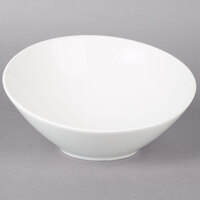 Acopa 20 oz. Bright White Slanted Porcelain Bowl - 12/Case