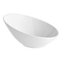 Acopa 20 oz. Bright White Slanted Porcelain Bowl - 12/Case