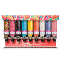 Rosseto SD3221 Bulkshop Premium Candy Merchandiser Shelf with 9 Canisters - 48 inch x 20 3/4 inch x 30 3/8 inch