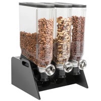Rosseto DS109 PRO-BULK Acrylic Stand 13.3 Liter Triple Canister Snack/Cereal Dispenser