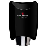 World Dryer K4-162A2 SMARTdri Black Aluminum Surface-Mounted Hand Dryer - 208-240V, 1250W