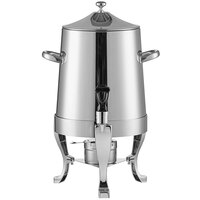 Choice Deluxe Stainless Steel 48 Cup Coffee Chafer Urn with Chrome Accents - 3 Gallon