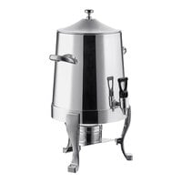 Choice Deluxe Stainless Steel 48 Cup Coffee Chafer Urn with Chrome Accents - 3 Gallon