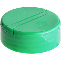 53/485 Green Dual-Flapper Induction-Lined Spice Lid with 3 Holes