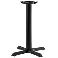 Lancaster Table & Seating Cast Iron 22" x 22" Black 3" Standard Height Column Table Base