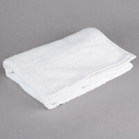 Oxford Silver 20 inch x 30 inch White Open End Cotton / Poly Bath Mat 7 lb. - 120/Case