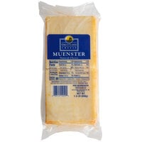 Great Lakes 1.5 lb. Pre-Sliced Muenster Cheese - 6/Case