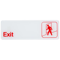 Exit Sign - Red and White, 9" x 3"