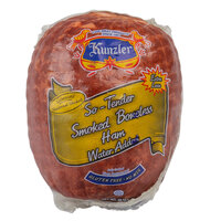 Kunzler 3 lb. So-Tender Genuine Hardwood Smoked Boneless Ham - 5/Case