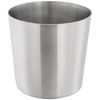 Choice 14 oz. Smooth Stainless Steel Appetizer / French Fry Holder with Flat Top