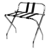 Lancaster Table & Seating Chrome Folding Luggage Rack with Guard