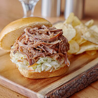 Curly's 2 lb. Fully Cooked Shredded Beef Brisket - 12/Case