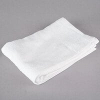 Oxford Silver 22 inch x 44 inch White Open End Cotton / Poly Bath Towel 6 lb. - 12/Pack