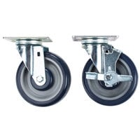 Cooking Performance Group 369CASTER6 5 inch Plate Casters - 6/Set