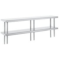Advance Tabco ODS-15-120 15" x 120" Table Mounted Double Deck Stainless Steel Shelving Unit