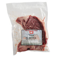 Warrington Farm Meats 14 oz. Fresh T-Bone Steak - 12/Case