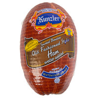 Kunzler 8 lb. Genuine Hardwood Smoked Old Fashioned Boneless Ham - 4/Case