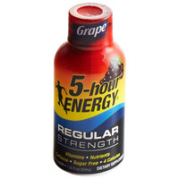 5-Hour Energy Regular Strength 1.93 fl. oz. Grape Energy Drink 12-Pack - 4/Case