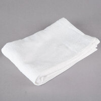 Oxford Silver 22 inch x 44 inch White Open End Cotton / Poly Bath Towel 6 lb. - 120/Case