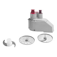Robot Coupe R2CLR DICE Combination Food Processor with 3 Qt. Clear Bowl, Continuous Feed & 4 Discs - 2 hp