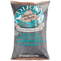 Dirty Potato Chips Cracked Pepper and Sea Salt Potato Chips 2 oz. - 25/Case