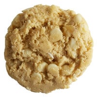 David's Cookies 3 oz. Preformed White Chocolate Macadamia Cookie Dough- 107/Case - 107/Case