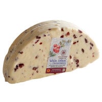 Long Clawson Dairy 2.5 lb. 1/2 Wheel DOP White Stilton® Cheese with Cranberries